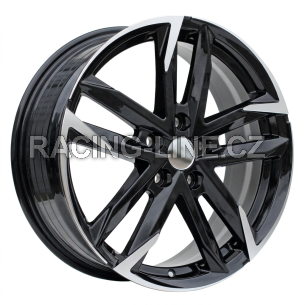 Alu kola Racing Line SF501, 18x7 5x114.3 ET50, černá + leštění