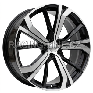 Alu kola Racing Line SF503, 19x7.5 5x108 ET50.5, černá + leštění