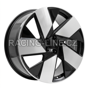 Alu kola Racing Line SR402, 20x8 5x108 ET50.5, černá + leštění (zátěžová)