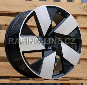 Alu kola Racing Line SR402, 20x9 5x108 ET58.5, černá + leštění (zátěžová)