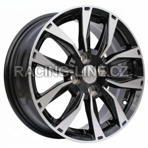 Alu kola Racing Line SW301, 15x6 4x100 ET45, černá + leštění