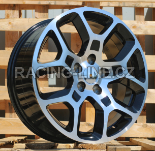 Alu kola Racing Line TL0460, 17x7 5x110 ET40, černá + leštění