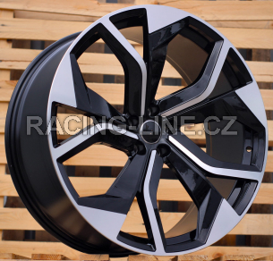 Alu kola Racing Line TX484, 22x10 5x112 ET20, černá + leštění (zátěžová)