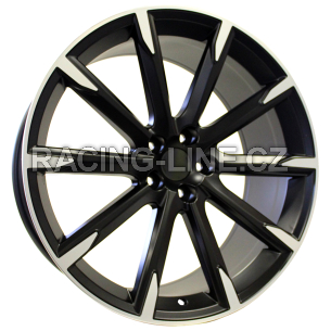 Alu kola Racing Line V516, 19x8 5x108 ET45, černá matná + leštění