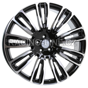 Alu kola Racing Line XE136, 20x9 5x108 ET45, černá + leštění (zátěžová)