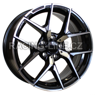 Alu kola Racing Line XE137, 18x8 5x112 ET35, černá + leštění