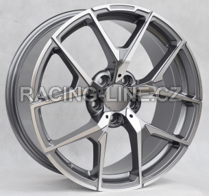 Alu kola Racing Line XE137, 19x9.5 5x112 ET43, šedivá + leštění