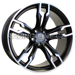 Alu kola Racing Line XE169, 20x9.5 5x120 ET40, Černá matná + leštění