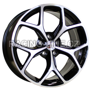 Alu kola Racing Line XE261, 18x8 5x110 ET40, černá + leštění