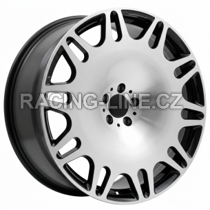 Alu kola Racing Line XE629, 22x10.5 5x112 ET38, černá + leštění (zátěžová)