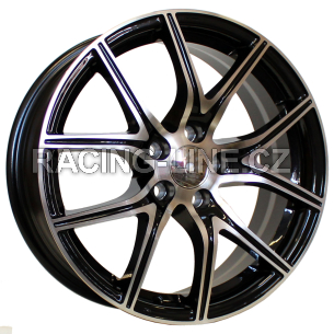 Alu kola Racing Line XF165, 16x6.5 5x98 ET38, černá + leštění celoroční použití