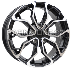 Alu kola Racing Line XF260, 17x7 4x100 ET44, černá + leštění