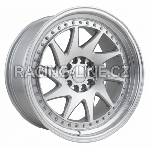 Alu kola Racing Line XFA39, 20x11 5x120 ET25, stříbrná + leštěný límec