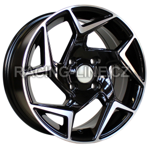 Alu kola Racing Line XE172, 15x6.5 4x108 ET40, černá + leštění
