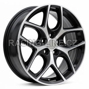 Alu kola Racing Line Y0058, 17x7 5x108 ET50, černá + leštění