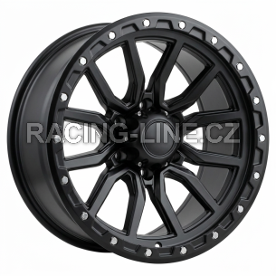 Alu kola Racing Line Y0156, 18x10 6x139.7 ET-18, černá matná (zátěžová)