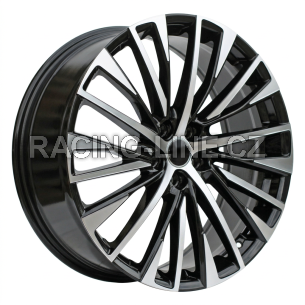 Alu kola Racing Line Y1118, 19x8 5x114.3 ET40, černá + leštění (zátěžová)