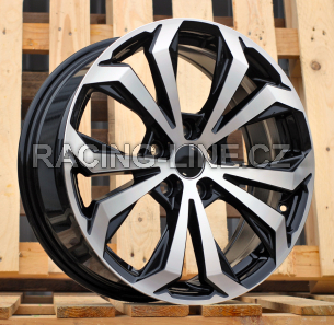 Alu kola Racing Line Y1133, 18x7 5x114.3 ET35, černá + leštění