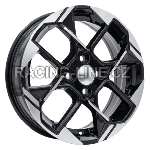 Alu kola Racing Line Y1184, 14x5.5 4x100 ET40, černá + leštění