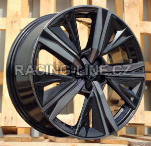 Alu kola Racing Line Y1187, 17x7 4x108 ET25, černá + tmavé leštění