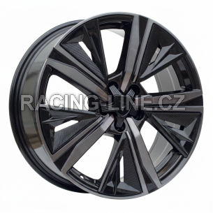 Alu kola Racing Line Y1187, 17x7 4x108 ET25, černá + tmavé leštění