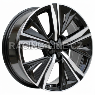 Alu kola Racing Line Y1187, 18x7.5 4x108 ET32, černá + leštění