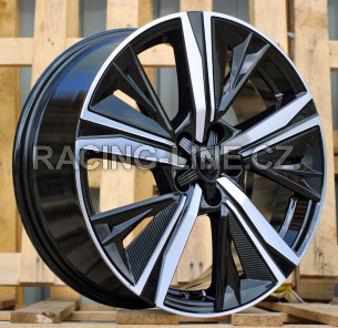 Alu kola Racing Line Y1187, 18x7.5 5x108 ET44, černá + leštění