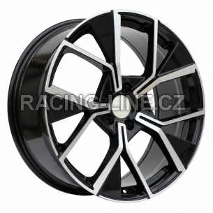 Alu kola Racing Line Y1196, 19x8.5 5x112 ET38, černá + leštění (zátěžová)