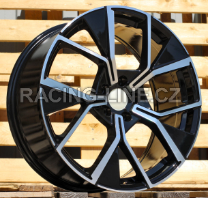 Alu kola Racing Line Y1196, 20x8.5 5x112 ET38, černá + leštění (zátěžová)