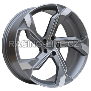 Alu kola Racing Line Y1201, 18x8 5x112 ET40, šedivá + leštění