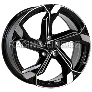 Alu kola Racing Line Y1201, 19x8.5 5x112 ET34, černá + leštění
