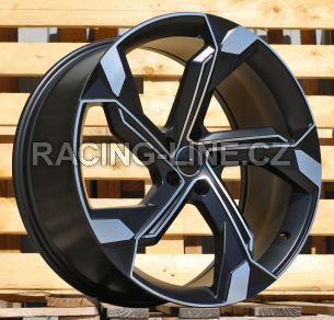 Alu kola Racing Line Y1201, 21x9.5 5x112 ET36, černá matná + leštění (zátěžová)