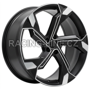 Alu kola Racing Line Y1201, 23x10 5x112 ET15, černá matná + leštění (zátěžová)