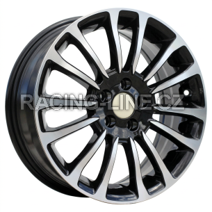 Alu kola Racing Line Y1204, 17x7 5x98 ET41, černá + leštění