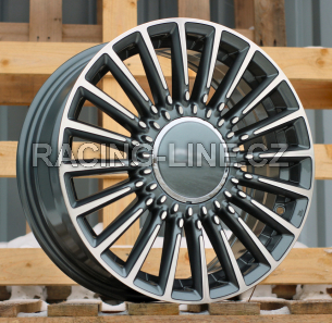 Alu kola Racing Line Y1210, 16x6.5 4x98 ET35, šedivá + leštění