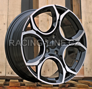 Alu kola Racing Line Y1232, 19x8 5x112 ET45, černá + leštění