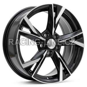 Alu kola Racing Line Y1241, 18x7.5 5x112 ET48, černá + leštění