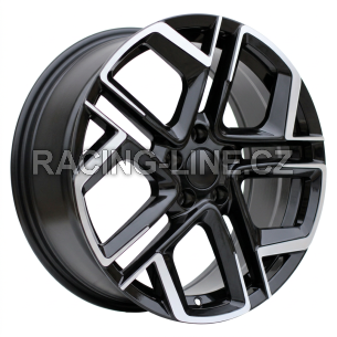 Alu kola Racing Line Y1243, 20x8.5 5x112 ET38, černá matná + leštění