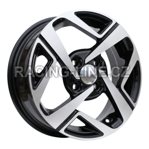 Alu kola Racing Line Y1245, 14x5 4x100 ET41, černá + leštění