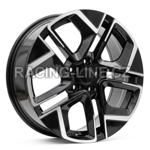 Alu kola Racing Line Y1258, 18x7.5 5x112 ET51, černá + leštění