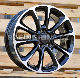 Alu kola Racing Line Y1281, 17x7 5x110 ET40, černá + leštění