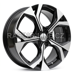 Alu kola Racing Line Y1303, 18x7.5 5x112 ET40, černá + leštění