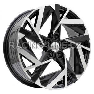 Alu kola Racing Line Y1379, 17x7 5x114.3 ET35, černá + leštění
