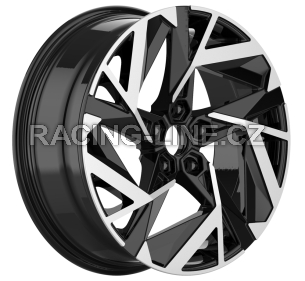 Alu kola Racing Line Y1379, 18x7 5x114.3 ET45, černá + leštění