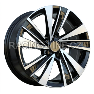 Alu kola Racing Line Y1382, 16x7 5x114.3 ET40, černá + leštění