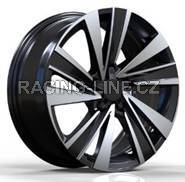 Alu kola Racing Line Y1382, 17x7.5 5x114.3 ET40, černá + leštění