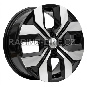 Alu kola Racing Line Y1392, 15x6.5 4x100 ET40, černá + leštění
