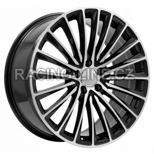 Alu kola Racing Line Y5909B, 20x8.5 5x112 ET34.5, černá + leštění (zátěžová)