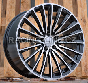Alu kola Racing Line Y5909B, 20x8.5 5x112 ET40, černá + leštění (zátěžová)