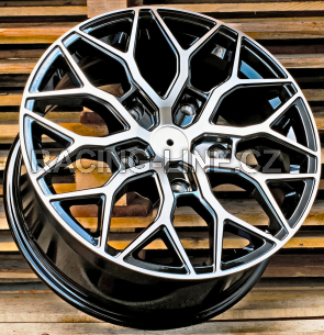 Alu kola Racing Line YF0319, 20x9 5x127 ET40, černá + leštění (zátěžová)